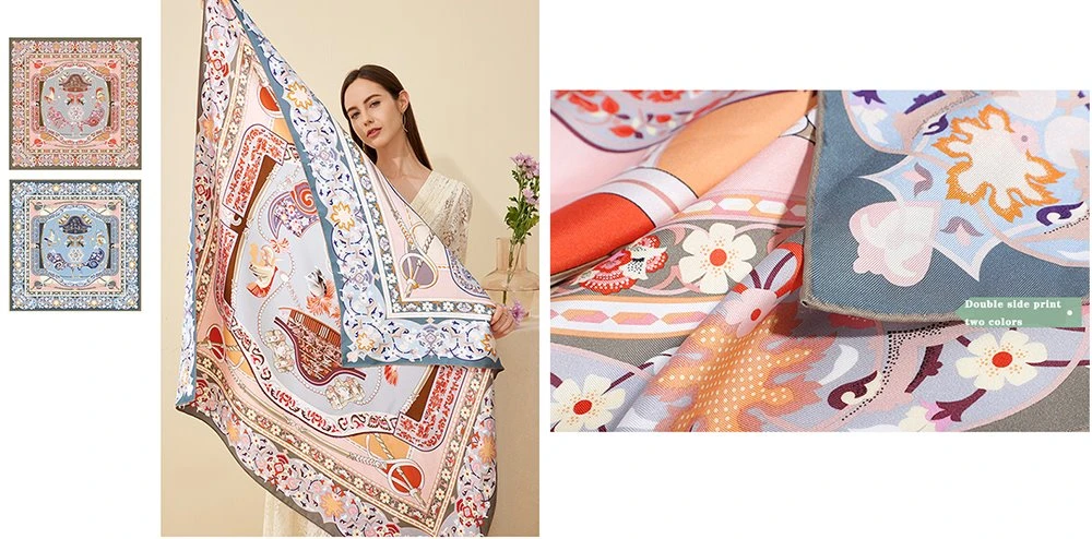 double side print silk scarf-8