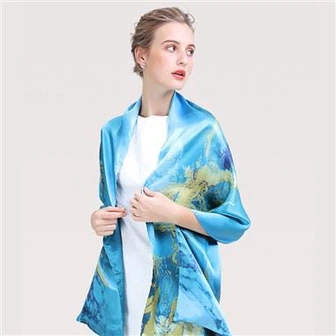 Divslāņu zīda šalle dāmai