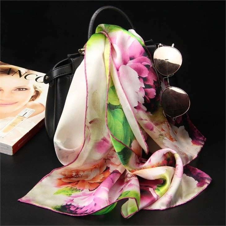 Custom Lady Silk Scarf supplier