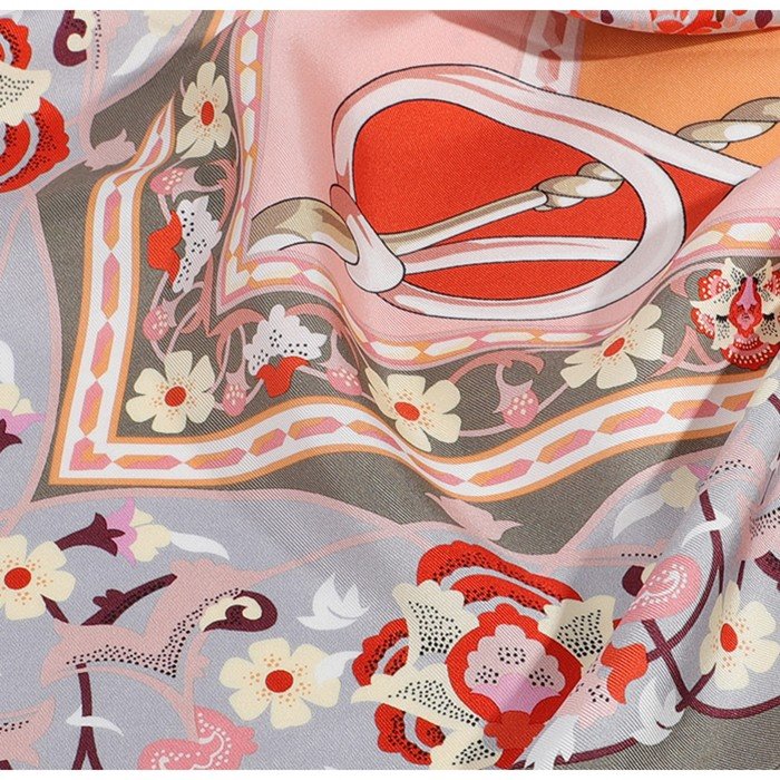 double side print silk scarf-4
