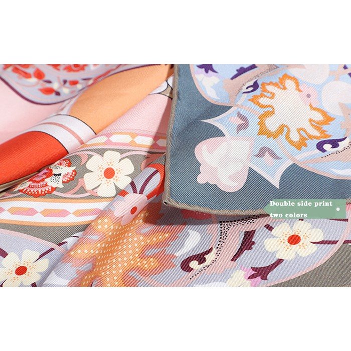 double side print silk scarf-6