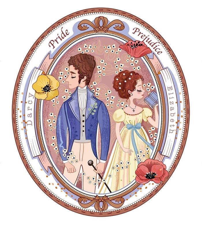 Silk Scarves Shawls With Images Of Famous Book:Pride &Prejudice