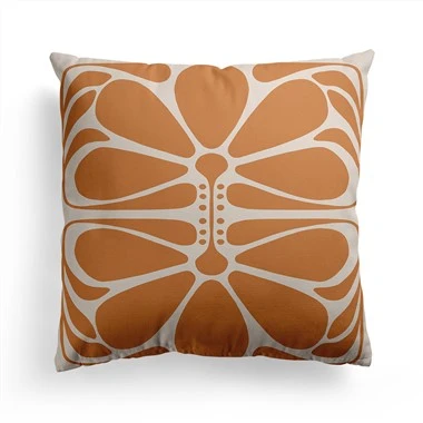Jauna Nordic Orange Geometric Throw spilvendrāna Floral Print Home Spilvendrāna